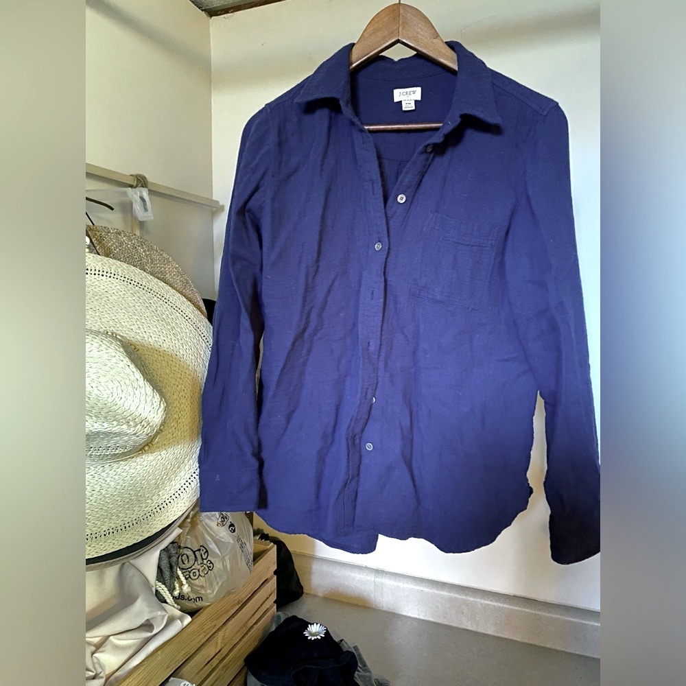 J. Crew - Cotton Gauze Button-Up Top